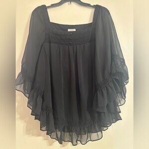 Beige by eci Elegant Black Lace Blouse